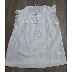 Counterparts White Blouse Tie Front Shirt Youth Girls Large